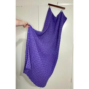 purple crochet blanket